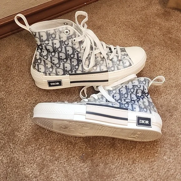 B23 Clear High Top Dior Converse Dior Shoes Dior B23 Hightop Logo